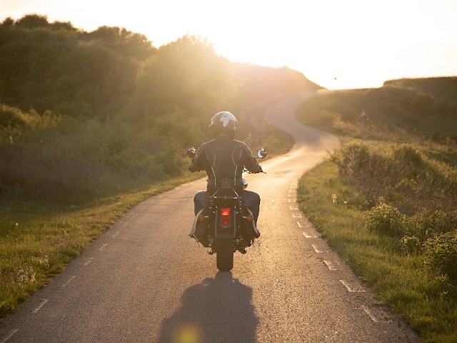 road trip on motorcycle